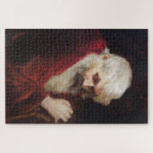 Oud Man in een rode kat (kerstmis) Legpuzzel (Horizontaal)