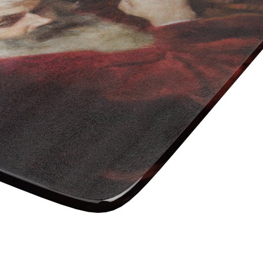 Oud Man in een rode kat (kerstmis) Snijplank (Hoek)