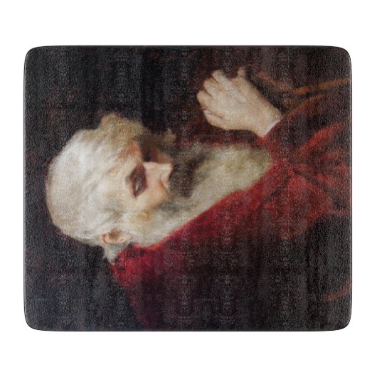 Oud Man in een rode kat (kerstmis) Snijplank (Voorkant)