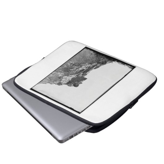 Oud Man in het Mountain Computer Hoesje Laptop Sleeve (Voorkant onderkant)