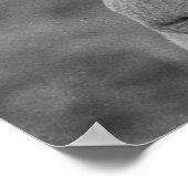 Oud man in pet roken  zwart-wit foto poster (Hoek)