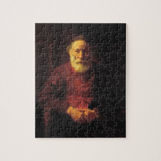 Oud man in rood - Rembrandt Legpuzzel (Verticaal)