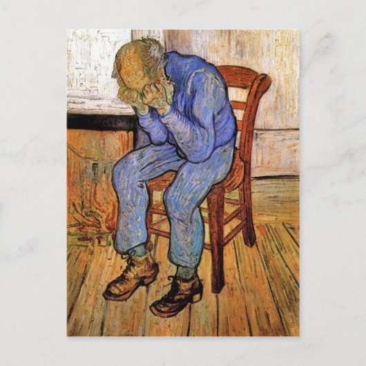 Oud Man in Sorrow door Vincent van Gogh 1890 Briefkaart (Voorkant)