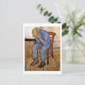 Oud Man in Sorrow Van Gogh Fine Art Briefkaart (Staand voorkant)