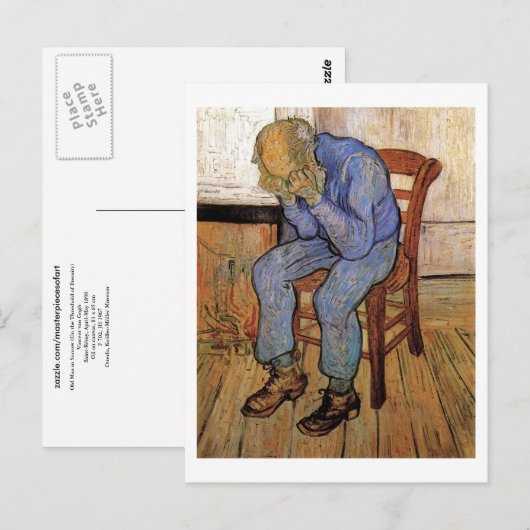 Oud Man in Sorrow Van Gogh Fine Art Briefkaart (Voorkant / Achterkant)