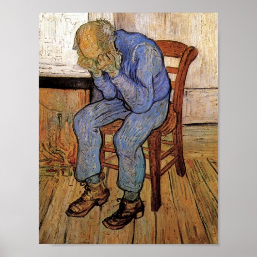 Oud Man in Sorrow Van Gogh Fine Art Poster (Voorkant)