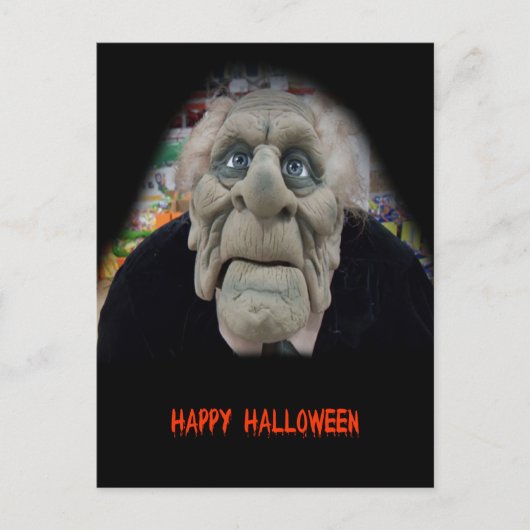 Oud Man Masker in Zwarte Achtergrond Briefkaart (Voorkant)