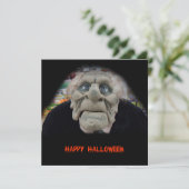 Oud Man Masker in Zwarte Achtergrond Kaart (Staand voorkant)