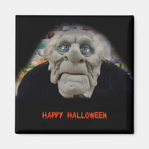 Oud Man Masker in Zwarte Achtergrond Magneet