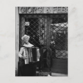 Oud man met accordeon Post Card Briefkaart (Voorkant)