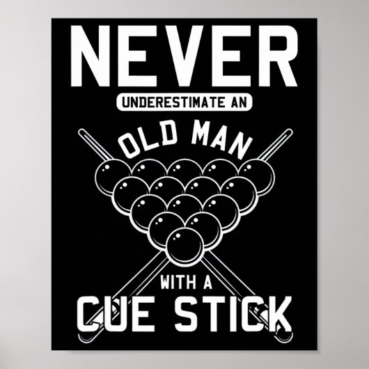 Oud Man met blikvangerspier Poster (Voorkant)