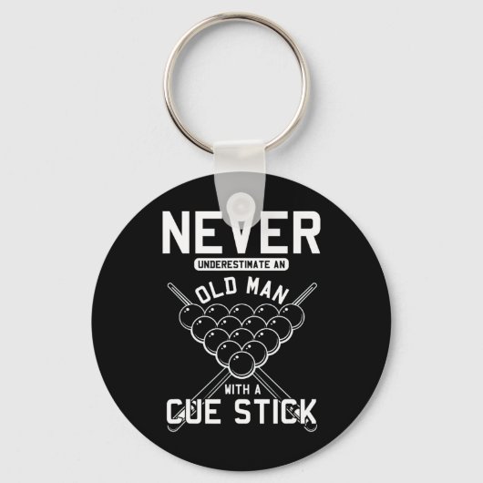 Oud Man met blikvangerspier Sleutelhanger (Voorkant)