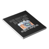 Oud Man met camera Notitieblok (Schuin)