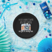 Oud Man met camera Papieren Bordje (Feest)