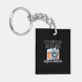 Oud Man met camera Sleutelhanger (Voorkant Links)
