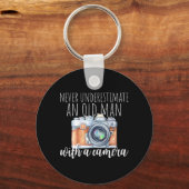 Oud Man met camera Sleutelhanger (Voorkant)
