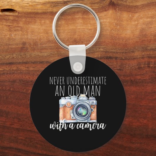 Oud Man met camera Sleutelhanger (Voorkant)