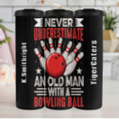 Oud Man met een bowlingbal Thermosbeker