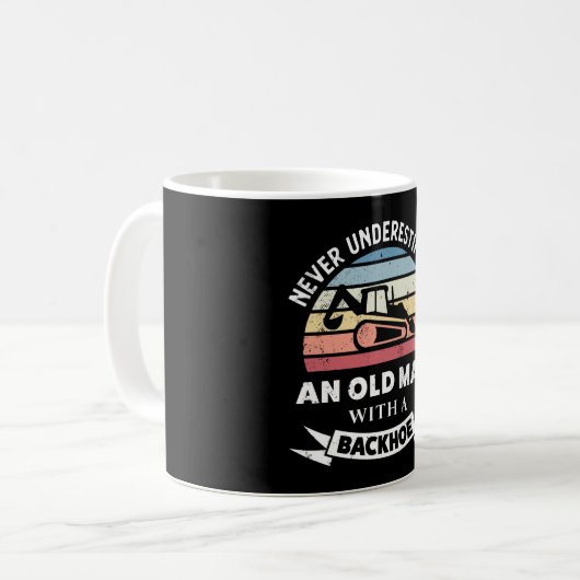 Oud Man met een hoefijzer Koffiemok (Voorkant links)