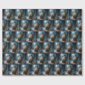 Oud Man met een konijn Cadeaupapier (Vlak)