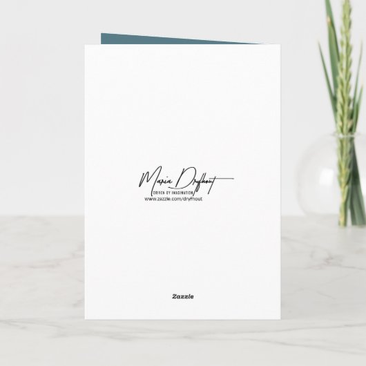 Oud Man met een konijn Kaart (Achterkant)