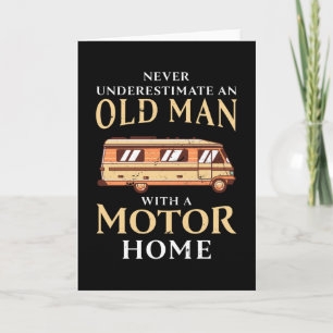 Oud Man met een Motorhome Funny RV Cadeau Kaart