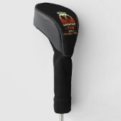 Oud Man met een Pickleball Paddle Golfheadcover (Schuin)