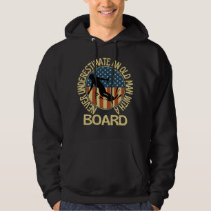Oud Man met een strook op het werkbord Hoodie