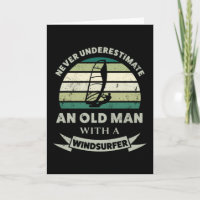 Oud Man met een Windsurfer Funny Pap Gift