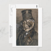 Oud Man met Eye Patch, Vincent van Gogh Briefkaart (Voorkant / Achterkant)