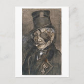 Oud Man met Eye Patch, Vincent van Gogh Briefkaart (Voorkant)