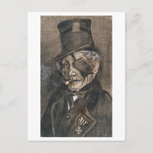 Oud Man met Eye Patch, Vincent van Gogh Briefkaart (Voorkant)