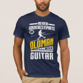 Oud Man met gitaar T-shirt (Voorkant)