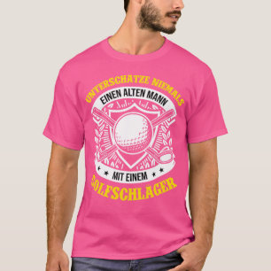 Oud Man met golfclubs Golfer Golf T-shirt