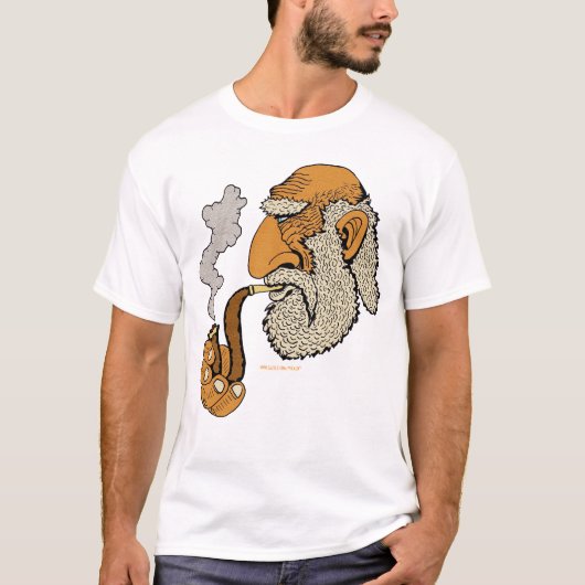 Oud man met oke T-shirt voor grafisch ontwerp in d (Voorkant)