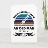 Oud Man met Trumpet Funny Gift Dad