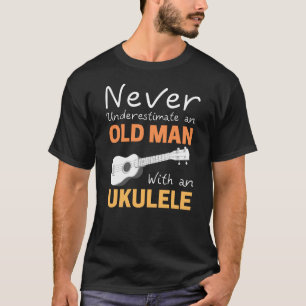 Oud Man met Ukulele T-shirt