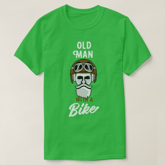 Oud Man Motorcycle Club  Grunge Biker T-shirt (Design voorkant)