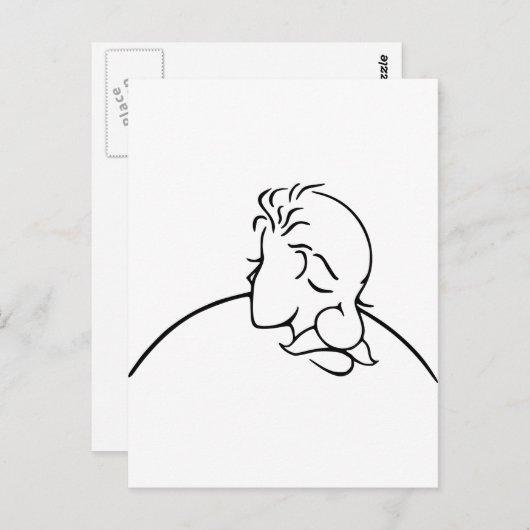 Oud Man of Jonge Dame Optische illusie Briefkaart (Voorkant / Achterkant)