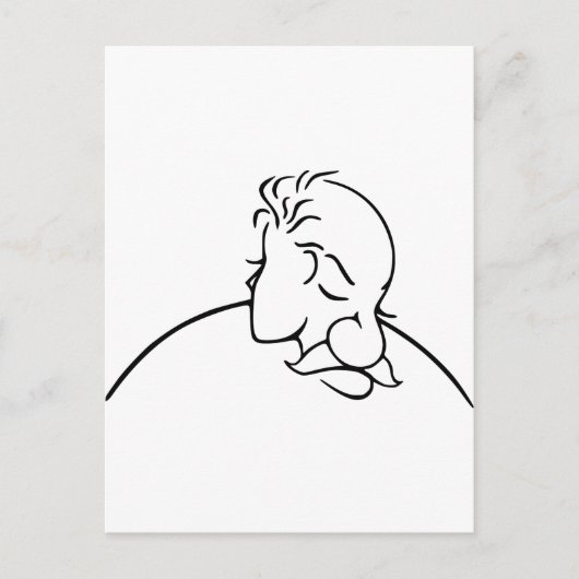 Oud Man of Jonge Dame Optische illusie Briefkaart (Voorkant)