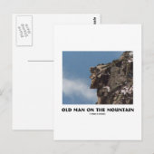 Oud Man op de berg (optische illusie) Briefkaart (Voorkant / Achterkant)