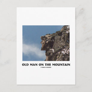 Oud Man op de berg (optische illusie) Briefkaart