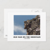 Oud Man op de berg (optische illusie) Briefkaart (Voorkant / Achterkant)