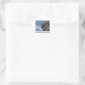 Oud Man op de berg (optische illusie) Ronde Sticker (Tas)