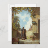 Oud Man op de Terrace Briefkaart (Voorkant / Achterkant)
