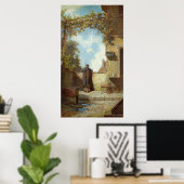 Oud Man op de Terrace Poster (Thuiskantoor)