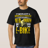 Oud Man op E-fiets T-shirt (Voorkant)