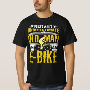 Oud Man op E-fiets T-shirt