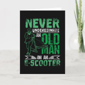 Oud Man op E-scooter Kaart (Voorkant)