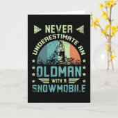 Oud Man op een sneeuwband Kaart (Gele Bloem)